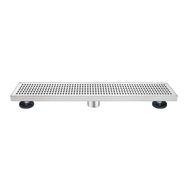 Elegante Drain Collection 36 in. Linear Stainless Steel Shower Drain - Tile  Insert KD01A110-36 - The Home Depot