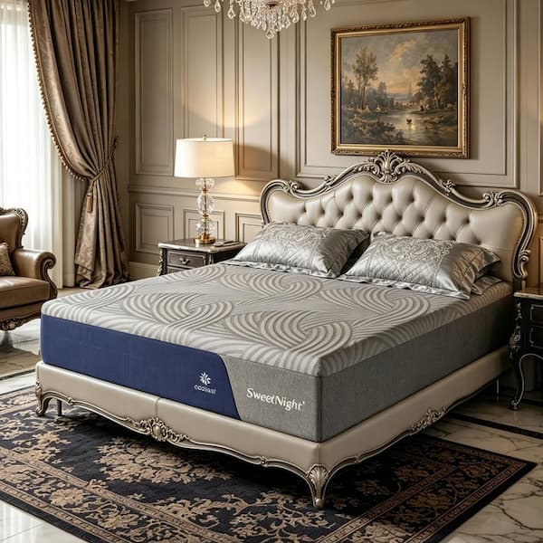 Cooling King Size Medium Memory Foam 14 in. Mattress, Both Sides Available
