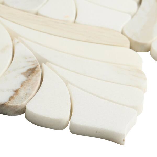Ivy Hill Tile Bloom Bianco White Floral 14.09 in. x 15.15 in