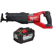 M18 FUEL 18V Lithium-Ion Brushless Cordless Super SAWZALL Orbital Reciprocating Saw & High Output 12.0Ah Battery