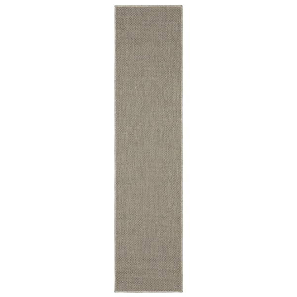 AVERLEY HOME Cliffs Gray/Light Gray 2 ft. x 8 ft. Solid Polypropylene Indoor/Outdoor Runner Area Rug