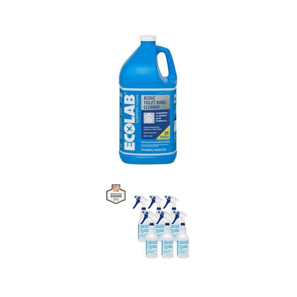 1 Gal. Acidic Toilet Bowl Cleaner and 32 oz. Heavy Duty Pro Spray Bottle Combo (6-Pack)