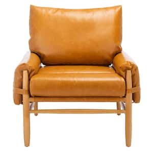 Oslo Beige/Light Brown Upholstered Arm Chair