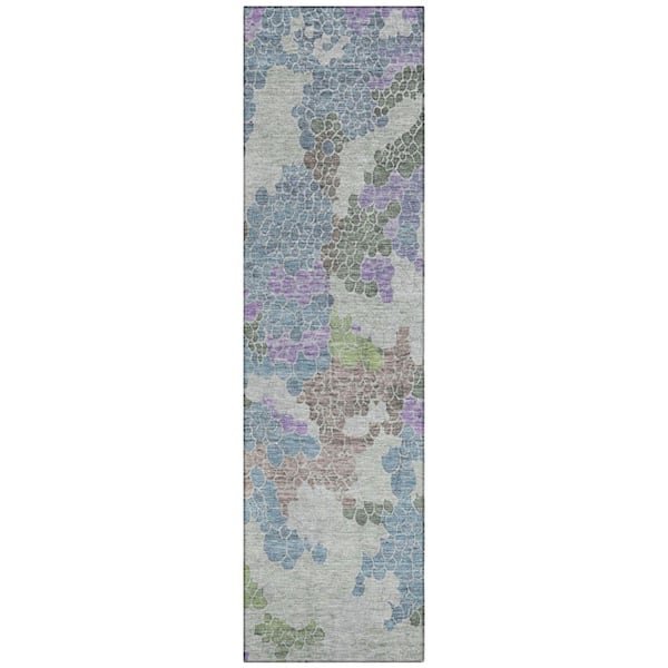 Chantille Machine Washable Indoor/Outdoor Abstract ACN1906 Blue 2 ft. 3 in. x 7 ft. 6 in. Runner Rug