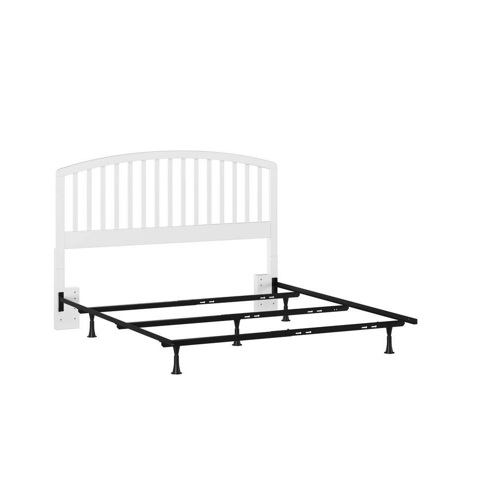 Hillsdale Furniture Carolina White Headboard with black metal frame