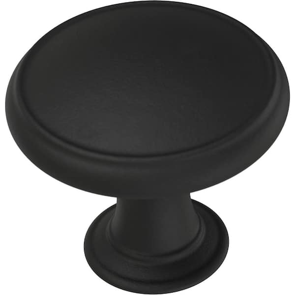 Liberty Circus 1-3/16 in. (31 mm) Classic Matte Black Round Cabinet Knob