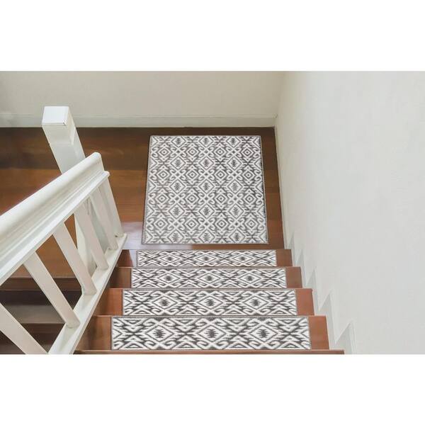 THE SOFIA RUGS Sofihas Indoor Rug Set Geometric Non-Slip 30x30in Washable  Modern Indoor Standing Mats, Gray D-MAT-67B-GR - The Home Depot