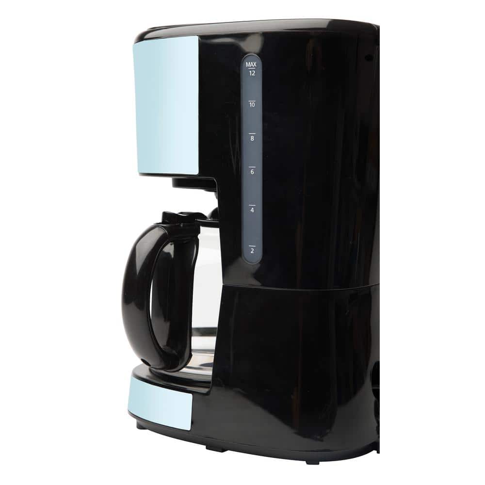 Turquoise Heritage 12-Cup Programmable Drip Coffee Maker with Strength Selector