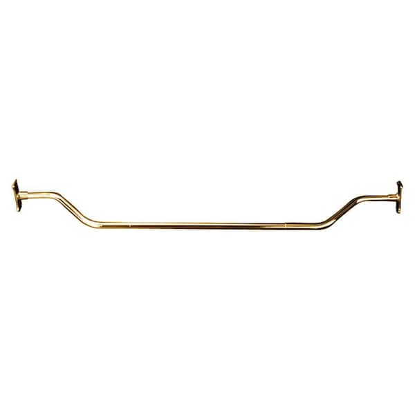Barclay Products 60 in. Cellini Shower Rod in Polished Brass