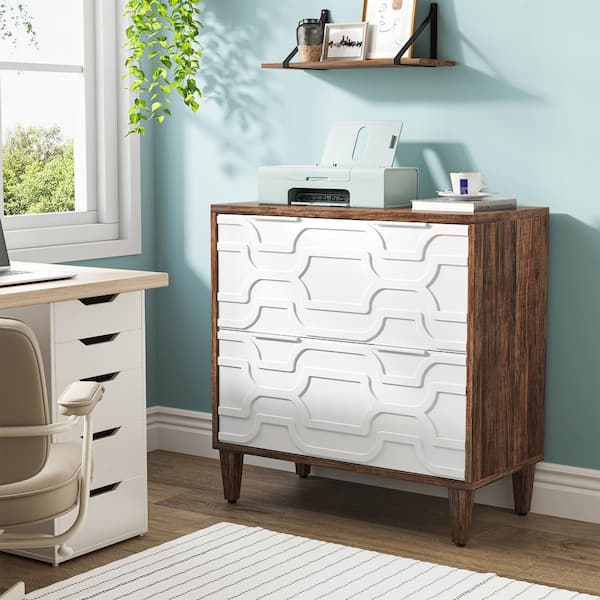 HOMESTOCK White 5-Drawer Office File Cabinets Wooden File Cabinets for Home  Office Lateral File Cabinet Wood File Cabinet 99942 - The Home Depot