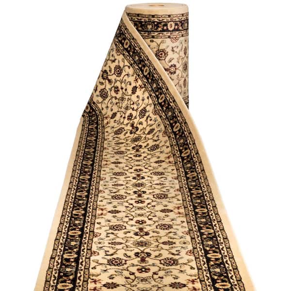 Marash Ivory 26 in. W x 288 in. L Stair Runner Rug (Covers 52 sq. ft.)