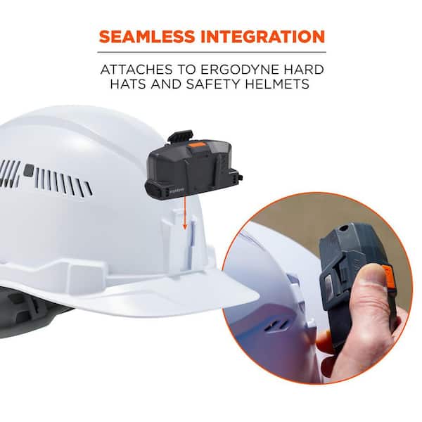 Ergodyne Skullerz 8883 Gray Rechargeable Hard Hat Accessory Power