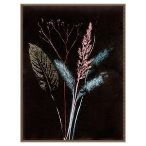 "Bouquet 4 Dark" by Pernille Folcarelli 1-Piece Floater Frame Giclee Home Canvas Art Print 42 in. x 32 in.