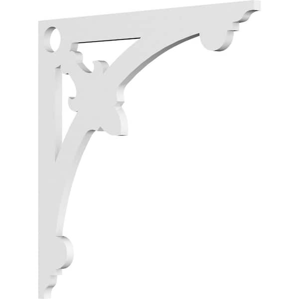 Ekena Millwork 5/8 in. W x 6 in. H x 4 in. D PVC Stanford Bracket