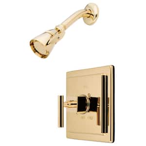 Single-Handle 1-Spray Shower Faucet in Polished Brass (Valve Included)