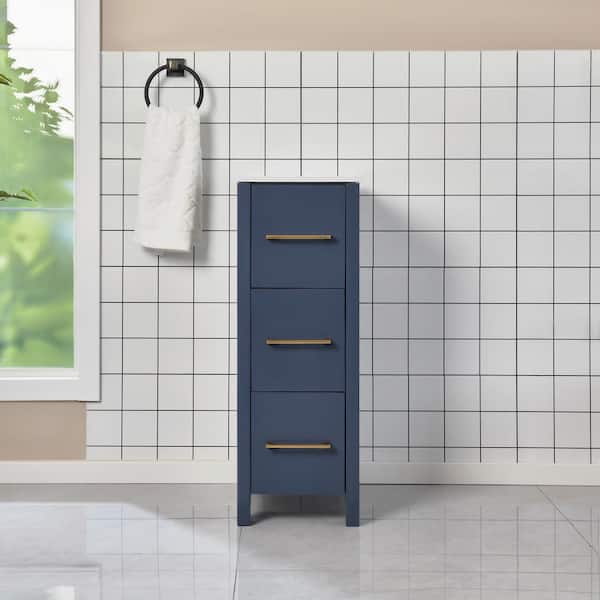 12 in. W x 18 in. D x 33.5 in. H Bath Vanity Cabinet without Top in Blue