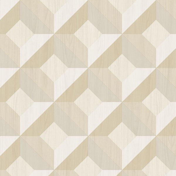 Dimensonal Diamonds Vinyl Roll Wallpaper (Covers 55 sq. ft.)