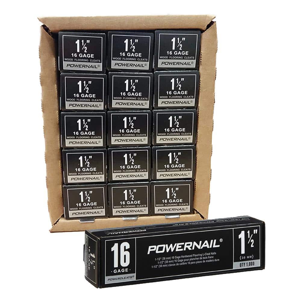 Powercleats 1-1/2 in. 16-Gauge Hardwood Flooring Nails 15 Boxes of 1,000 (1