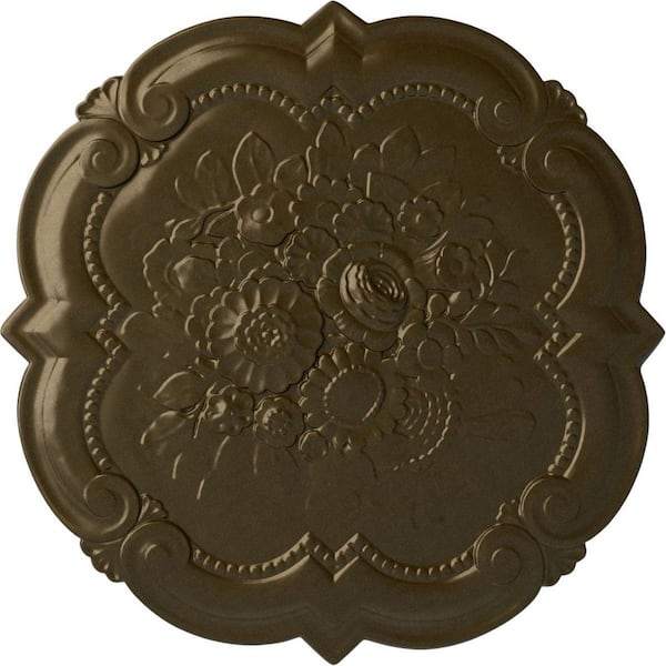 Ekena Millwork 24-3/8" x 1" Victorian Urethane Ceiling, Brass