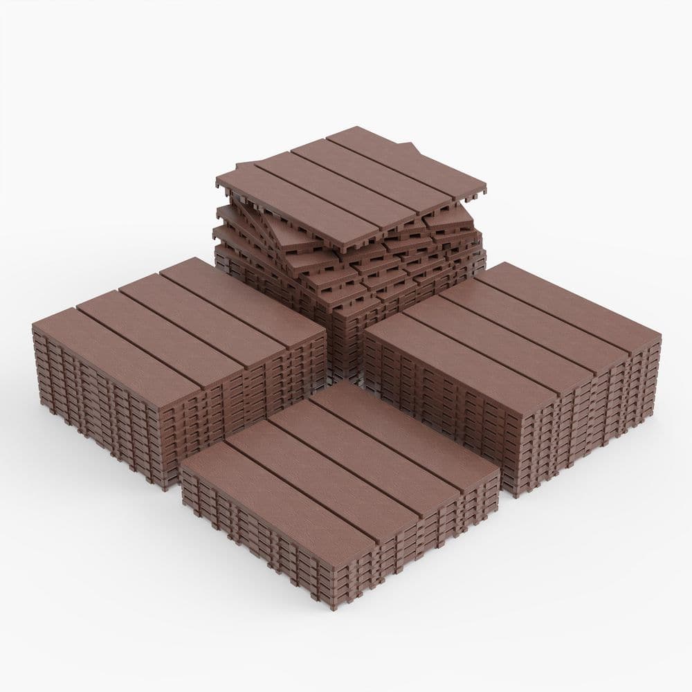 DENISLAWN 1 ft. x 1 ft. Outdoor Plastic Interlocking Deck Tile in