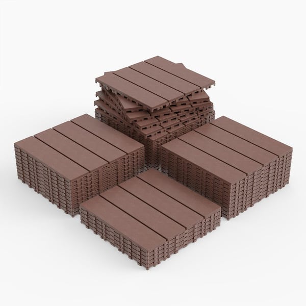 DENISLAWN 1 ft. x 1 ft. Outdoor Plastic Interlocking Deck Tile in