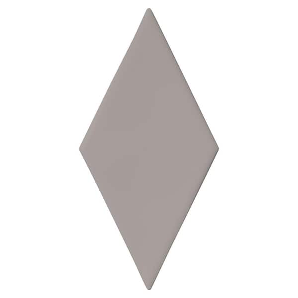 Daltile LuxeCraft 3 in. x 6 in. Handmade Gray Glossy Ceramic Rhombus Wall Tile (5.04 sq. ft. / case)