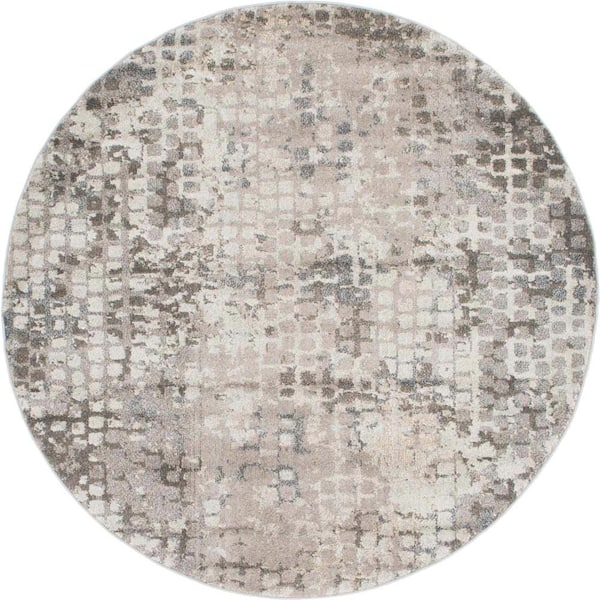 Unique Loom Chromatic Stormy Gray 6 ft. 1 in. x 6 ft. 1 in. Area Rug