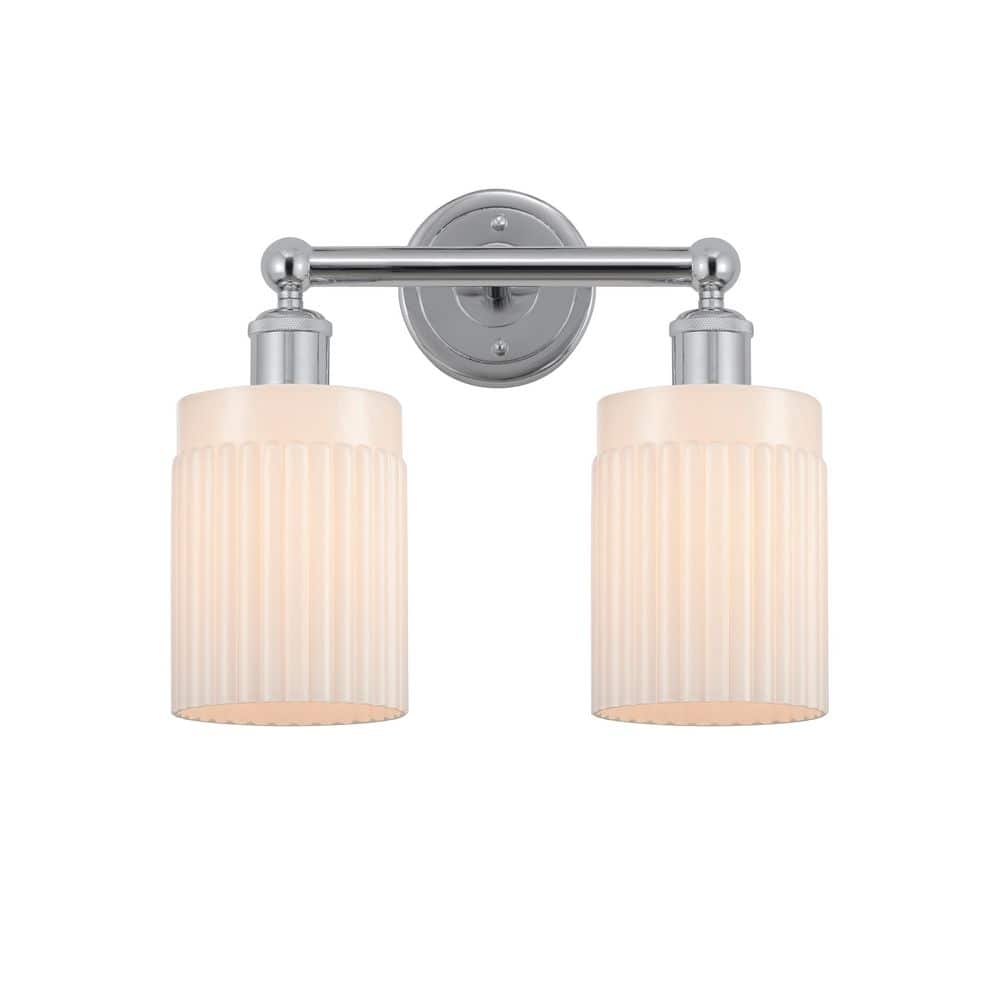 Hadley 13.5 in. 2-Light Polished Chrome Vanity Light with Glass Shade price history on PriceWatchPro