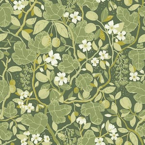 Ewald Green Garden Vines Non-Pasted Paper Wallpaper