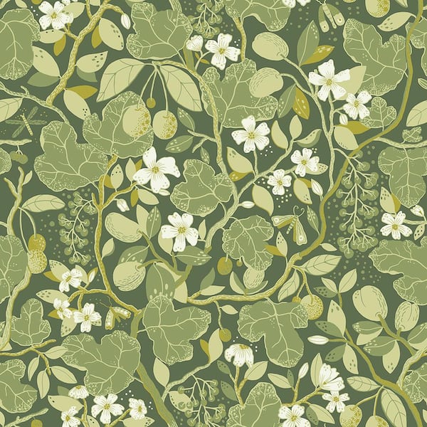 Green Vines Pattern - Green - Posters and Art Prints