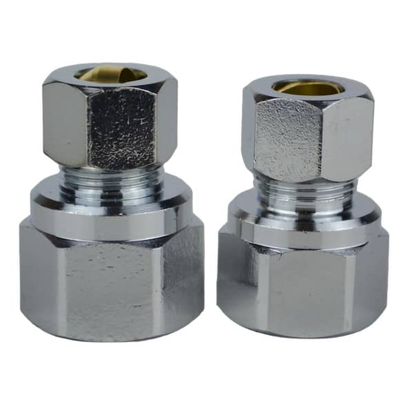 Everbilt 3/8 in. FIP and 1/2 in. FIP Brass Water Supply Adapter