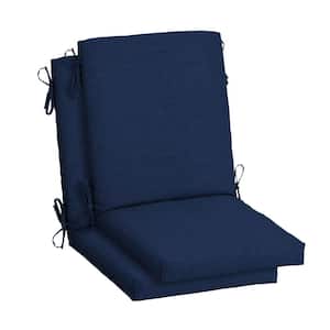 20 in. x 20 in. Sapphire Blue Leala High Back Outdoor Dining Chair Cushion (2-Pack)