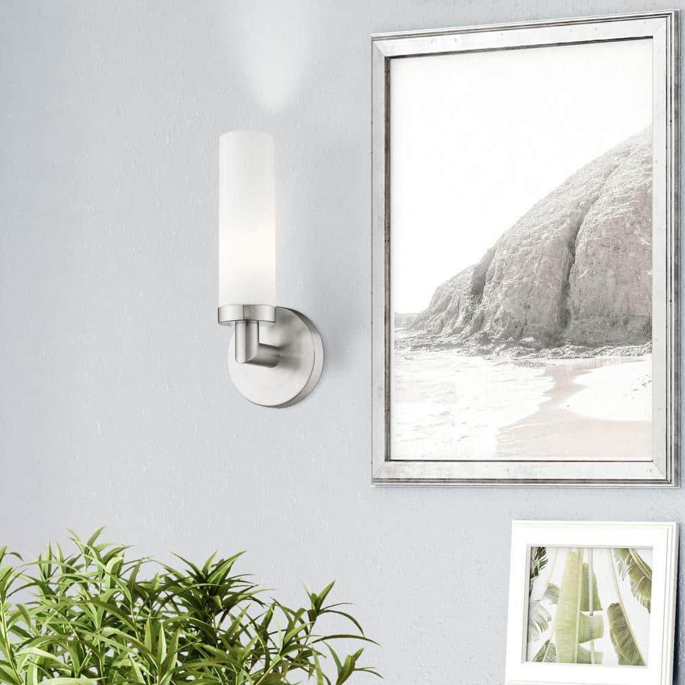 Aspen Sleek Contemporary Brushed Nickel Wall Sconce