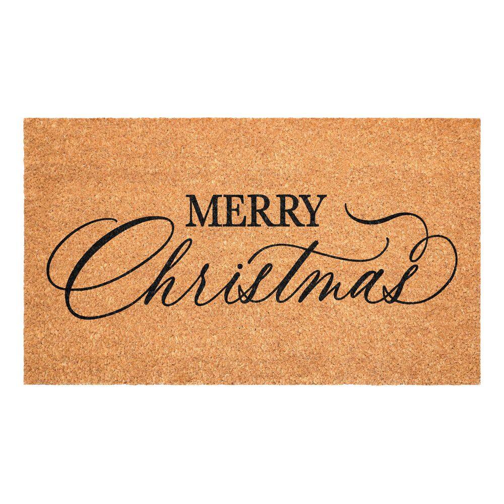 "Black Christmas Calligraphy Doormat, 17"" x 29""" price history on PriceWatchPro