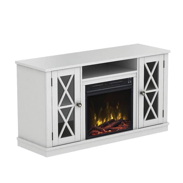 Classic Flame Bayport 47.50 in. Media Console Electric Fireplace TV Stand in White