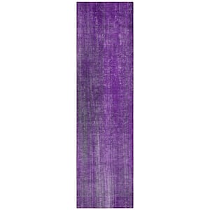 Chantille ACN552 Purple 2 ft. 3 in. x 7 ft. 6 in. Machine Washable Indoor/Outdoor Geometric Runner Rug