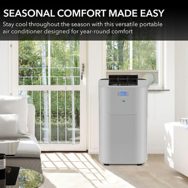 7,000 (DOE) BTU Portable Air Conditioner Cools 400 Sq. Ft. with Dehumidifier, Remote, and Filter in Gray