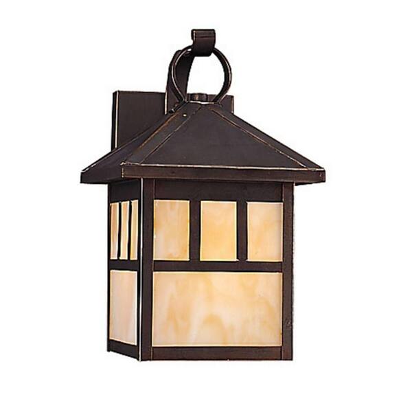 Generation Lighting Prairie Statement 1-Light Outdoor Antique Bronze Wall Fixture