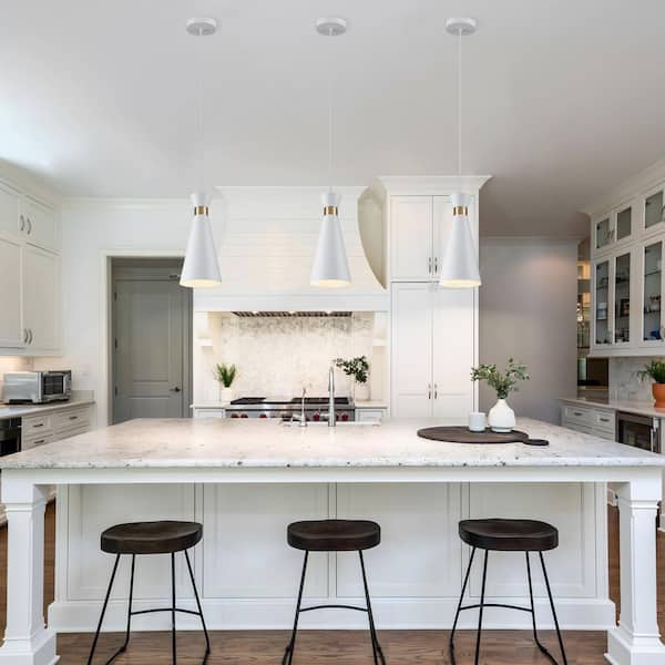 TinHon Modern White Cone Pendant Light