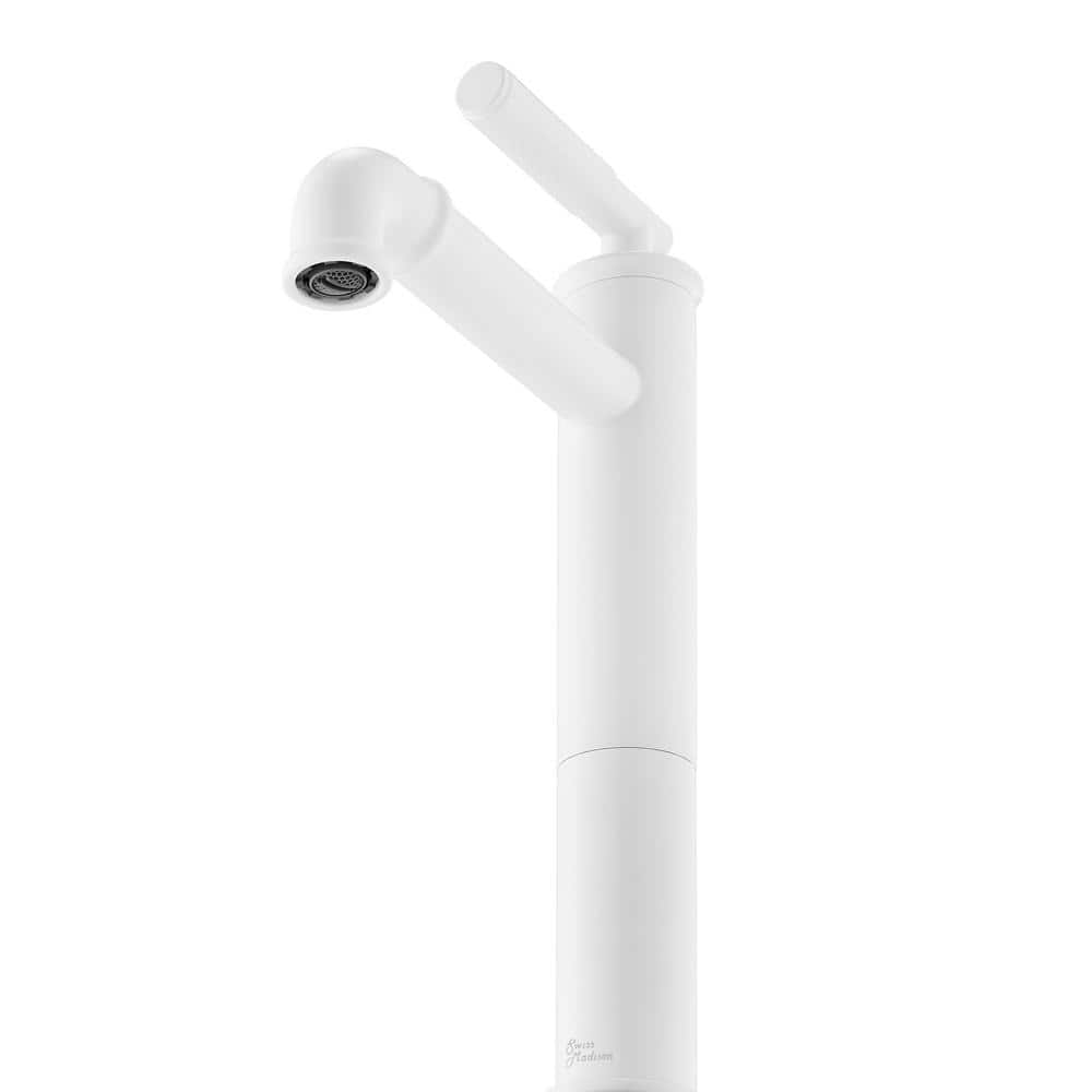 Matte White Nickel Single-Handle High Arc Bathroom Faucet