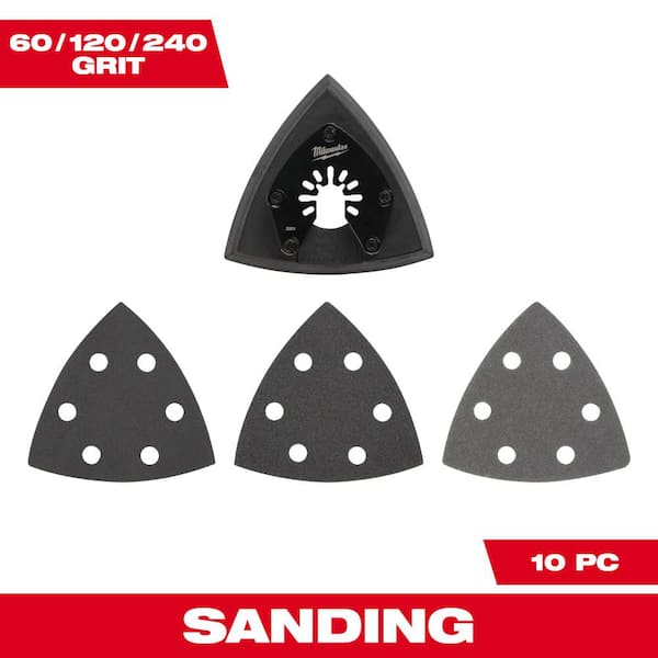 25 Pack: 180 Grit MultiTool Triangular Sanding Sheets Fein Craftsman + Bosch 