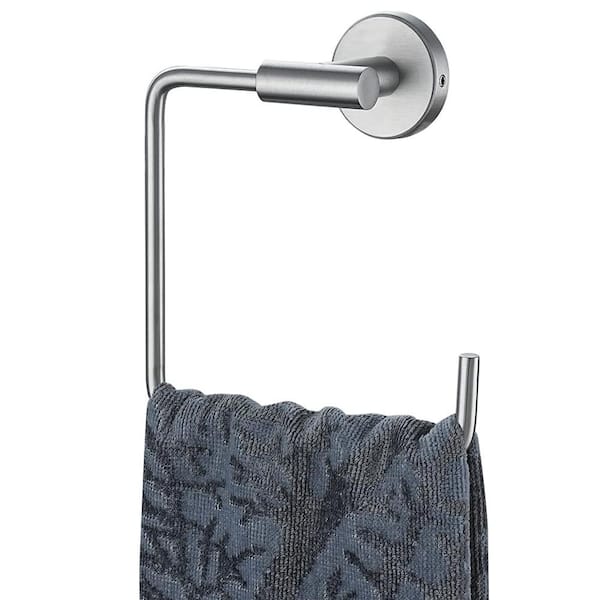 ATKING Bath Wall Mounted Towel Ring SUS304 Hand Towel Bar Stainless Steel Towel Holder in Brushed Nickel