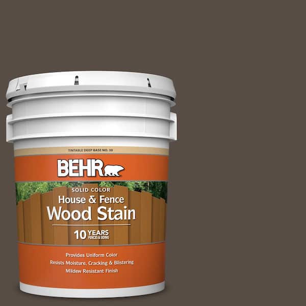 BEHR 5 gal. #SC-103 Coffee Solid Color House and Fence Exterior Wood Stain
