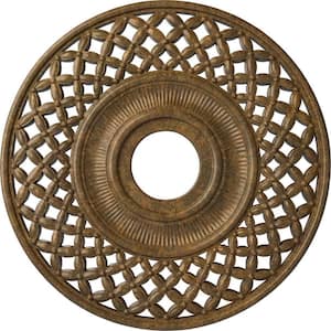 1-1/4 in. x 22-1/4 in. x 22-1/4 in. Polyurethane Robin Ceiling Medallion, Rubbed Bronze