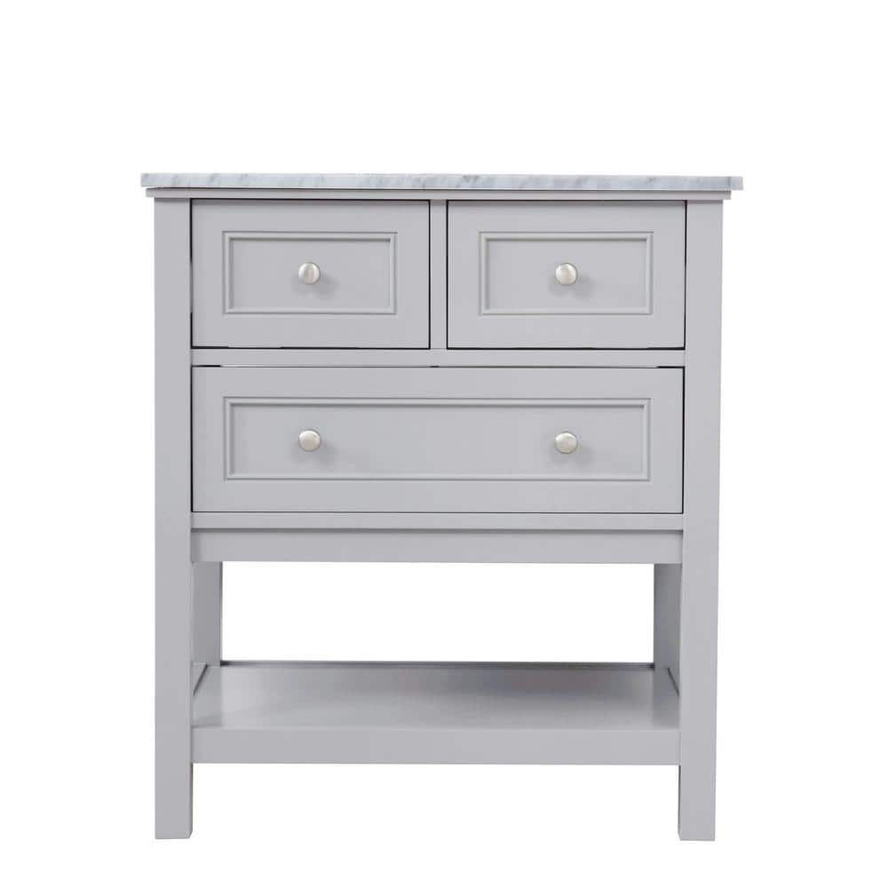 Timeless Home Gina 30 in. W x 22 in. D x 33.75 in. H Single Bathroom Vanity