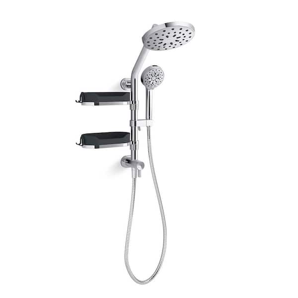 HydroRail 5-Spray Shower Column Kit with Hand Shower and Fixed Showerhead in Polished Chrome