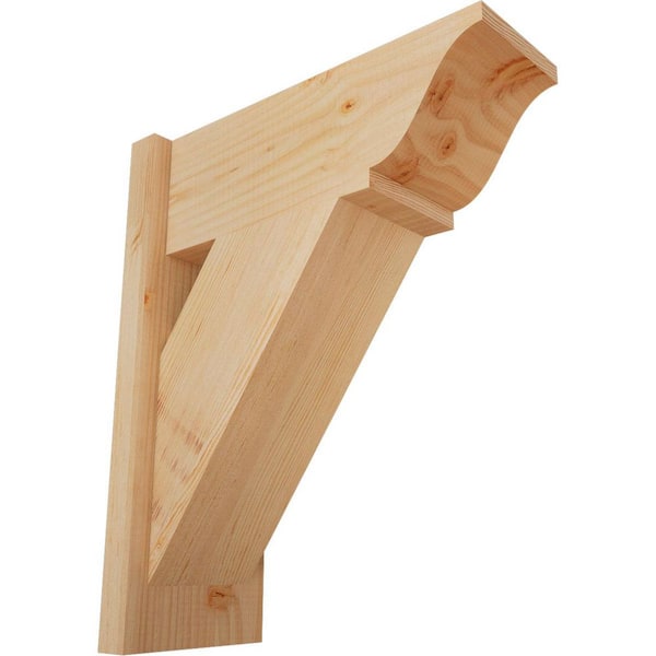 Ekena Millwork 8 in. x 22 in. x 18 in. Traditional Smooth Douglas Fir Outlooker