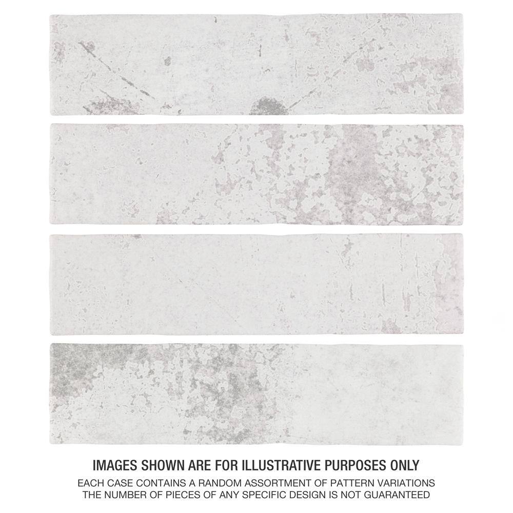 London White 3" x 12" Multi-Finish Ceramic Subway Wall Tile