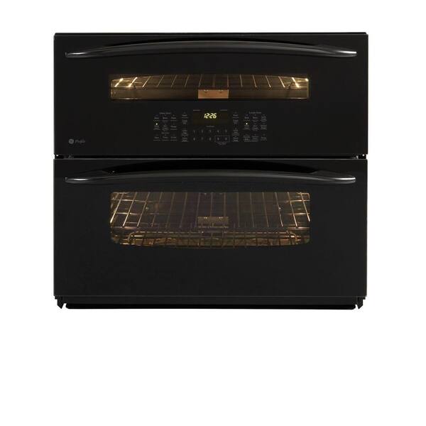 GE Profile 30 in. Double Electric Wall Oven Self-Cleaning with Convection in Black