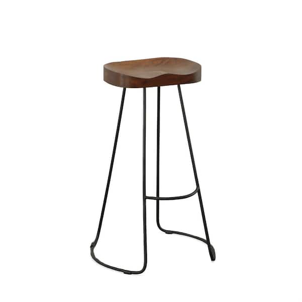 Carolina Cottage Saga 31 in. Chestnut Bar Stool (Set of 2)